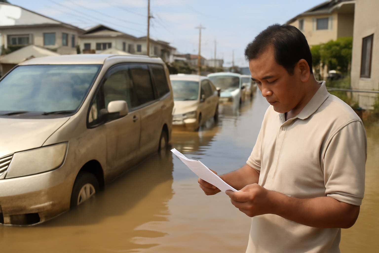 車の水没ラッシュ、保険5割でローン組は泣いてるって