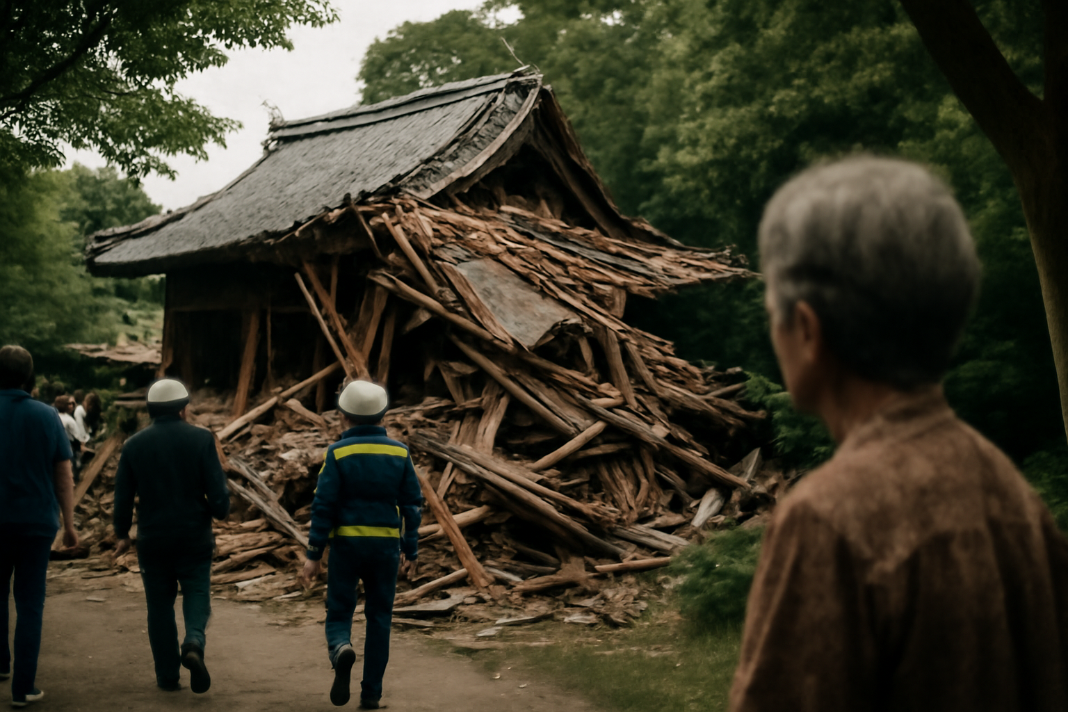 松浜軒まで崩れる地震、文化財も命も紙一重だったな