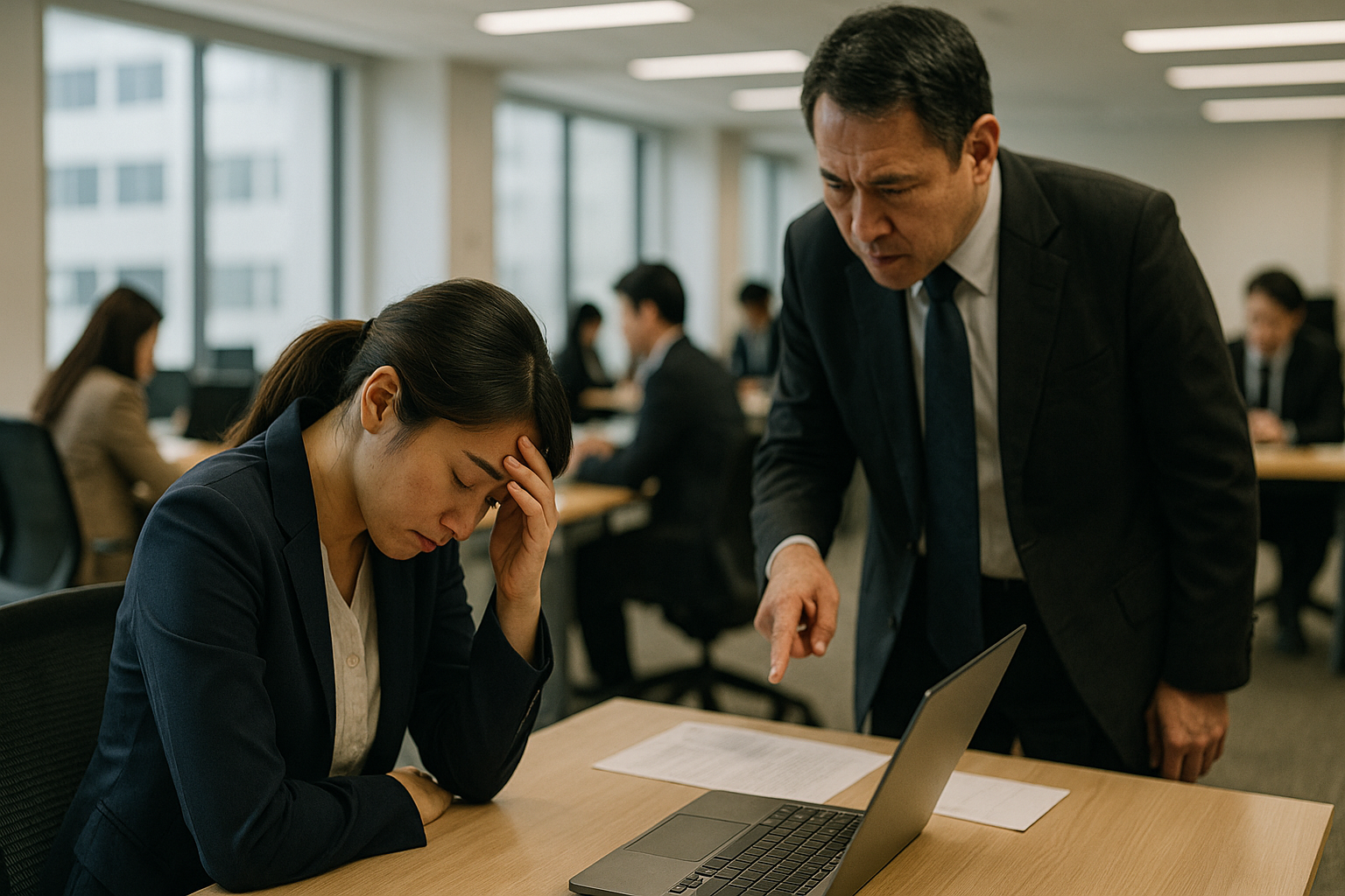 上司のパワハラを訴えても変わらない職場、相談窓口は看板だけ勤務中