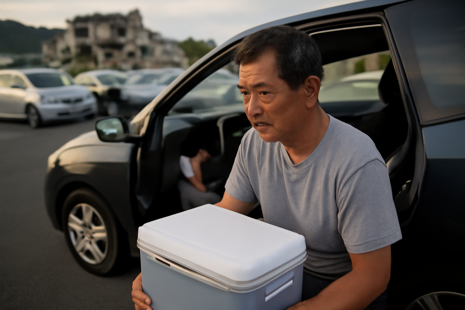熊本地震で揺れ過去最大、氷も足りず真夏の車中泊