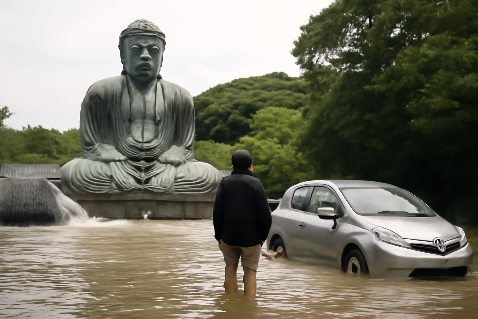 台風25号で観光客迷子、連休の計画ぜんぶ水の泡