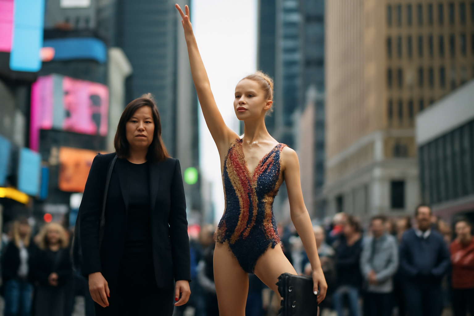 ウクライナの少女体操選手、片足で舞台に立つまでの順番がNYから発信された理由