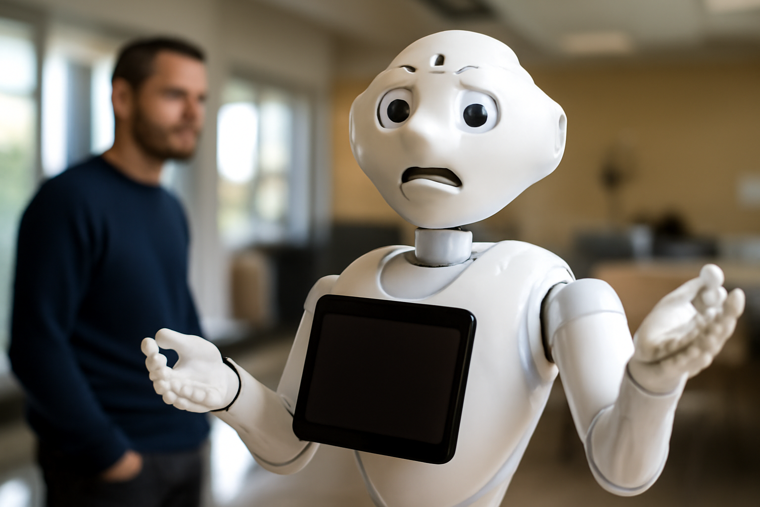 人型ロボットの表情、変な動きで警戒マシマシになる件