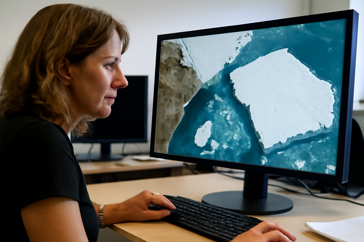 グリーンランド北西部の巨大氷河からマンハッタンサイズの氷の島が分裂、22%消失の危機も