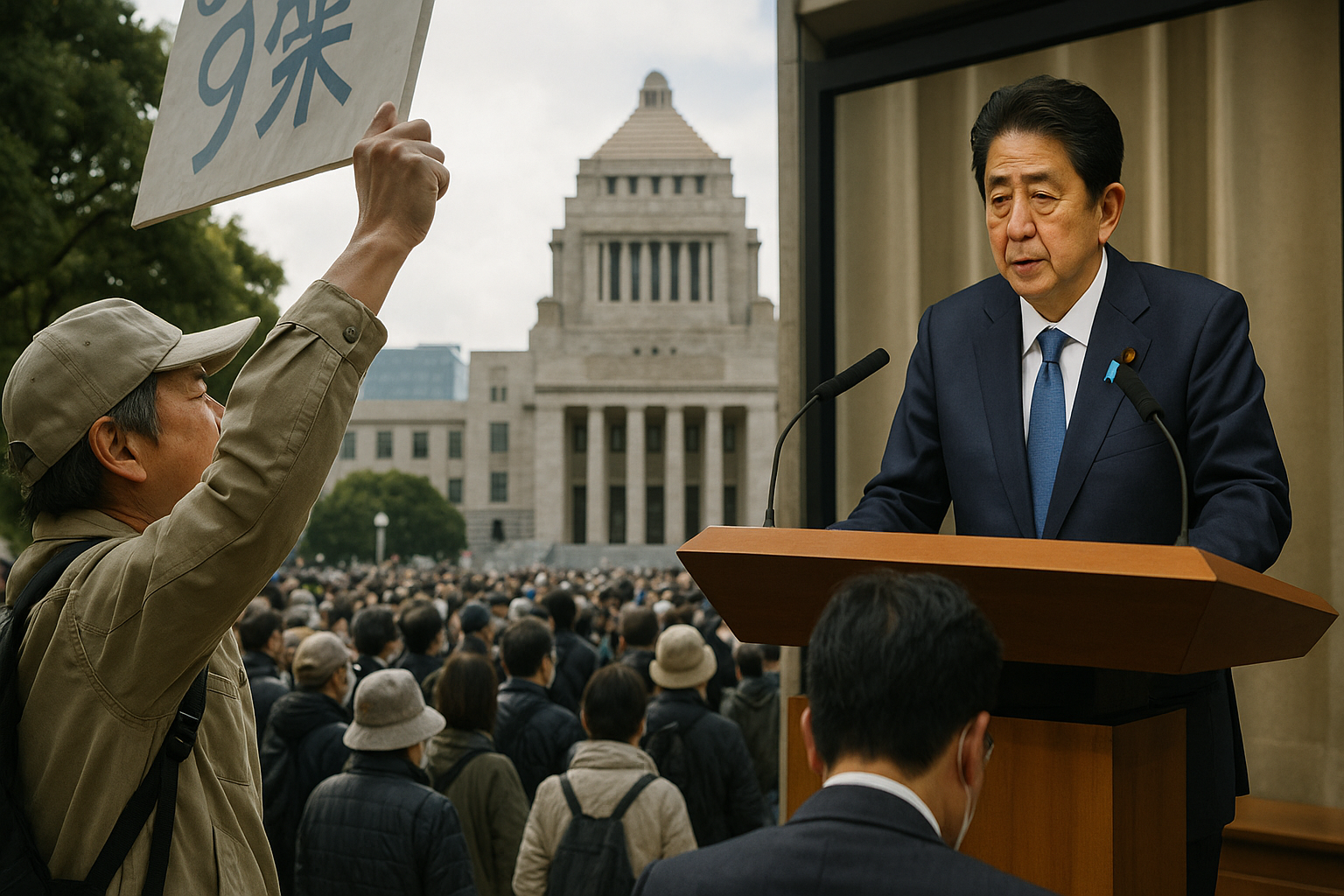 国会の外で叫ぶ9条、内では緊急事態…タイミング噛み合ってる？
