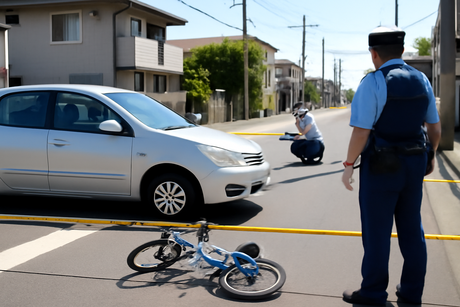 愛知県一宮市で77歳運転の車が8歳自転車児童をはね意識不明
