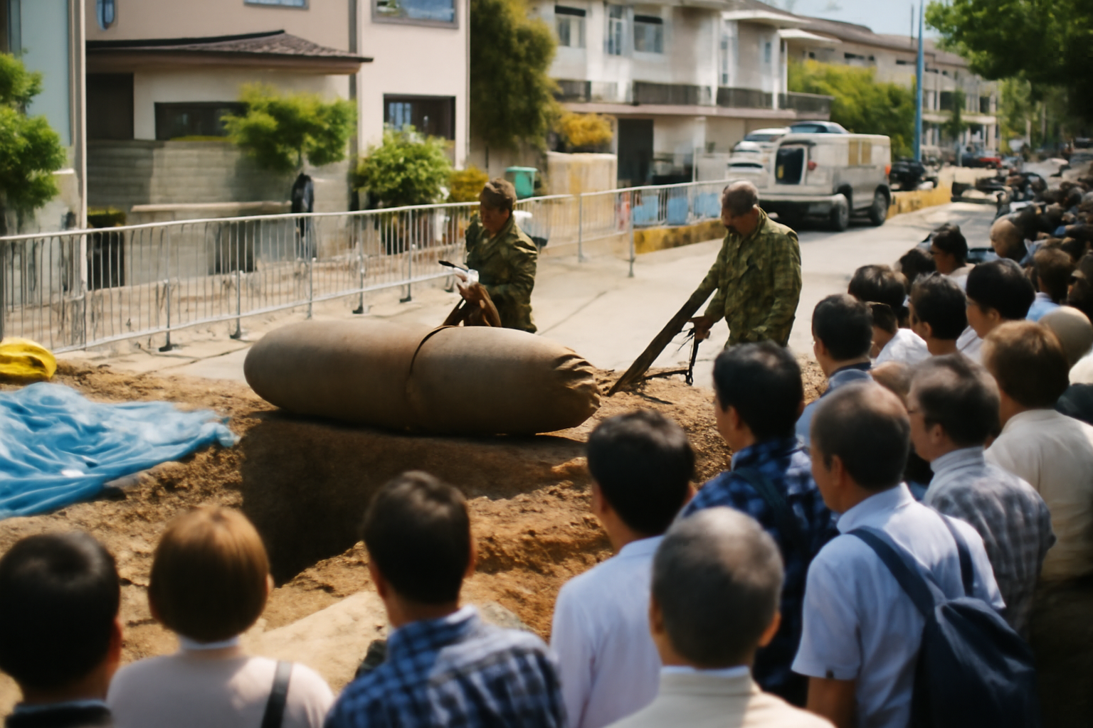 自衛隊の不発弾撤去、箕面線も一時止まってたんだって