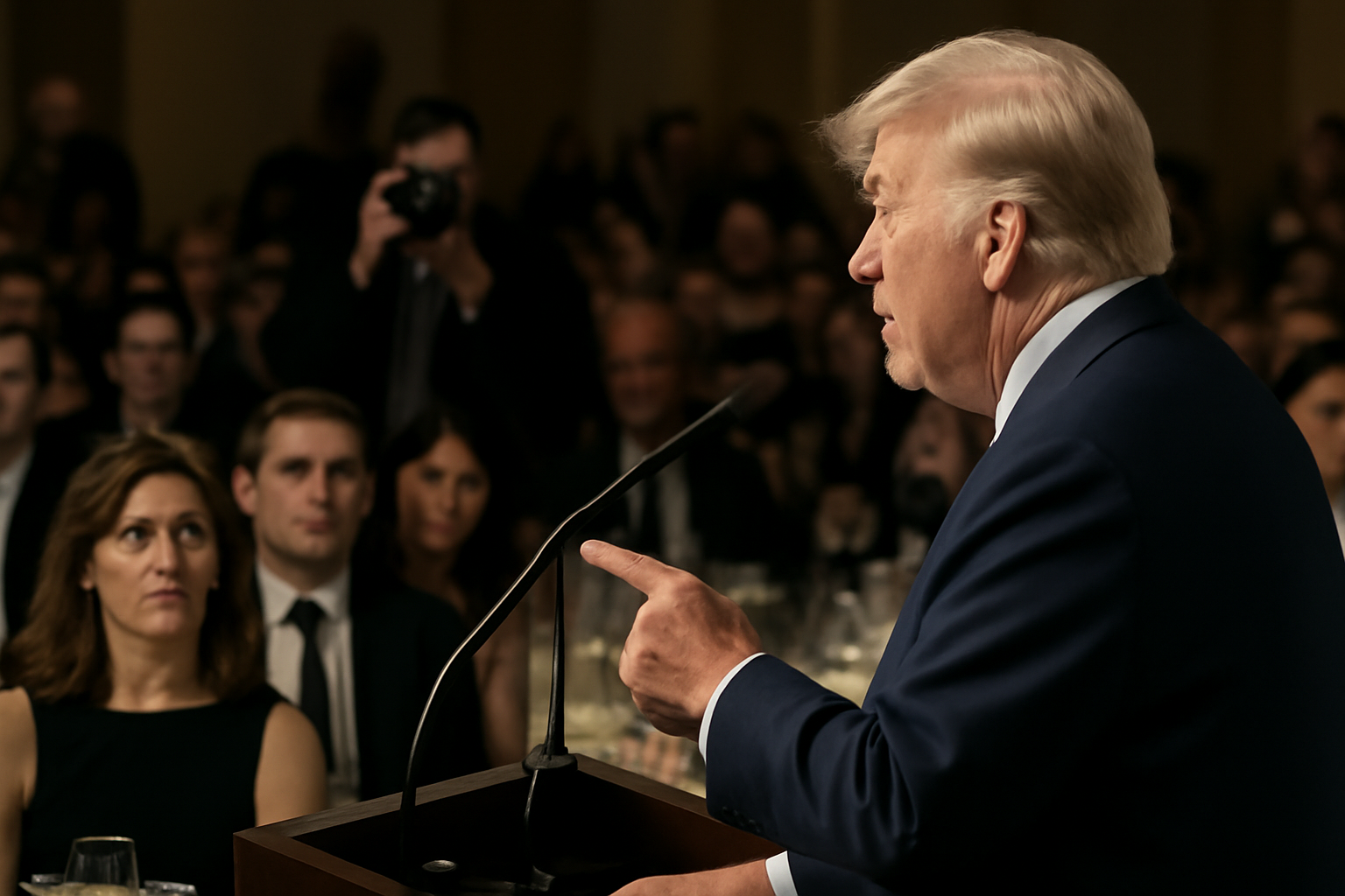 仕切り直し夕食会、トランプ氏の批判ターゲットはまた記者ｗ