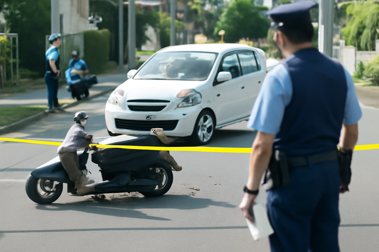 高校生と軽乗用車衝突、通学路で右折タイミング噛み合わず