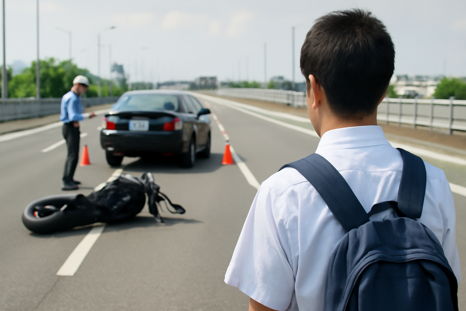 18歳高校生のバイク事故、臨港道路で止まった夏休み