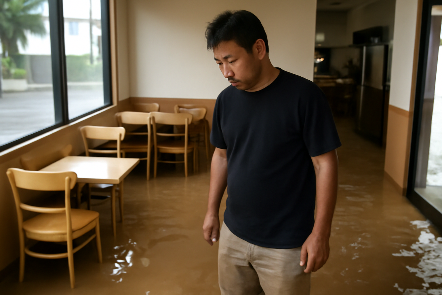 再開したラーメン店が再び浸水　8月豪雨に続く被害
