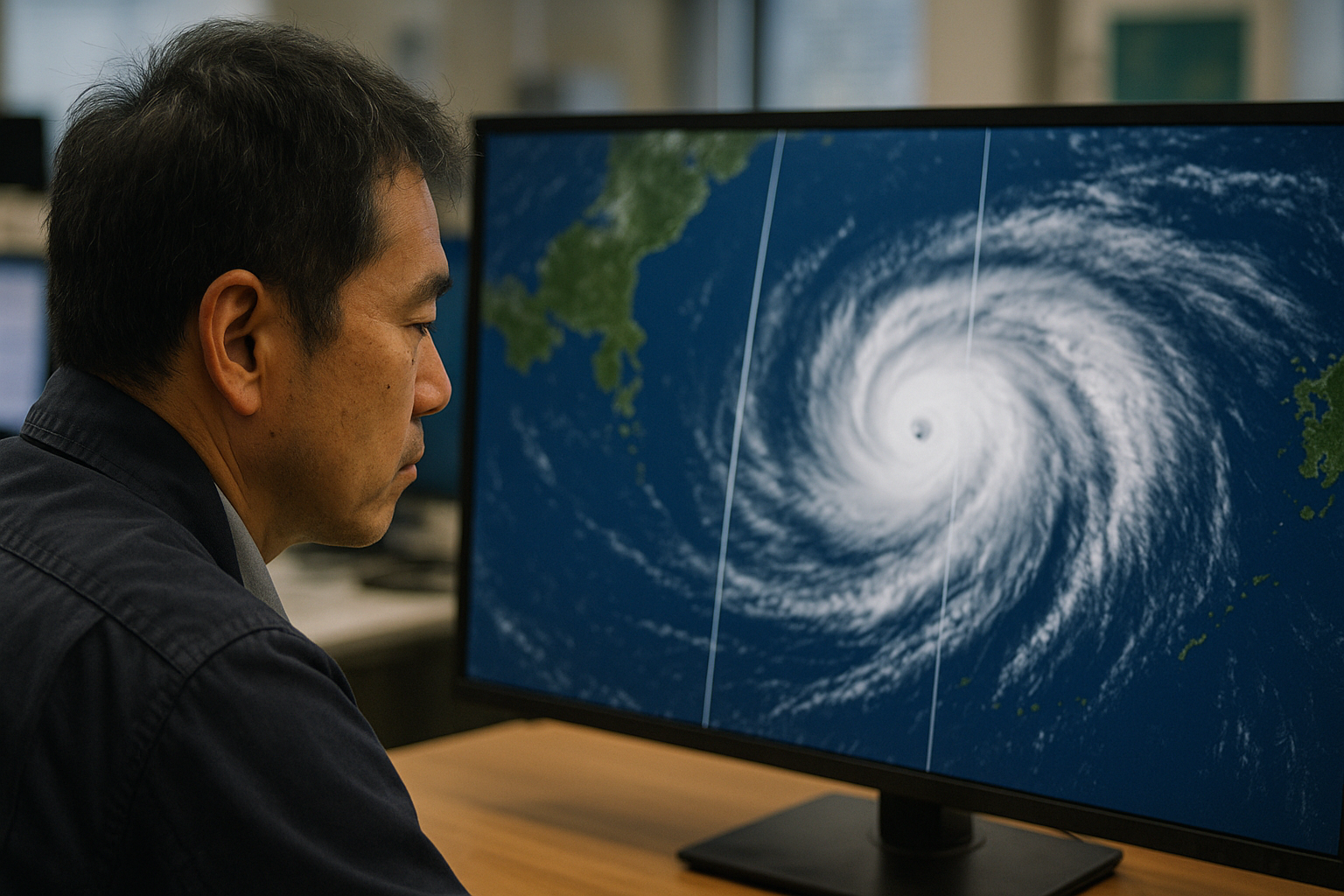日付変更線、今度は台風が先に渡ります