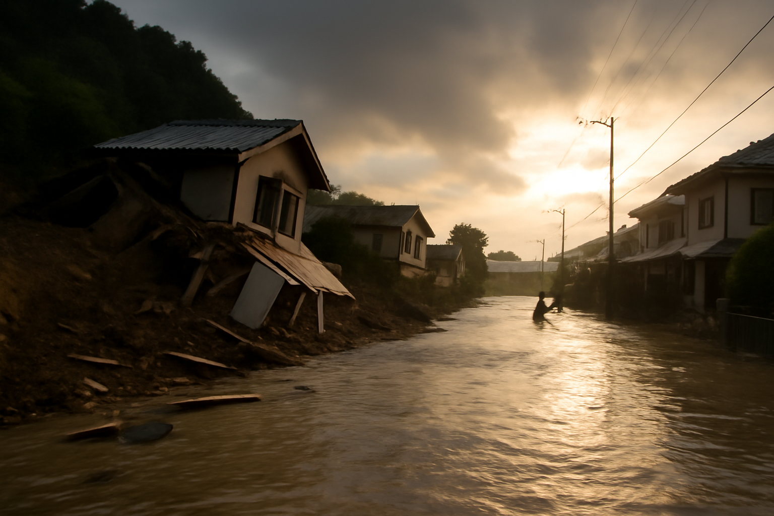 千葉県で今年3度目の台風25号被害、土砂崩れと浸水続く