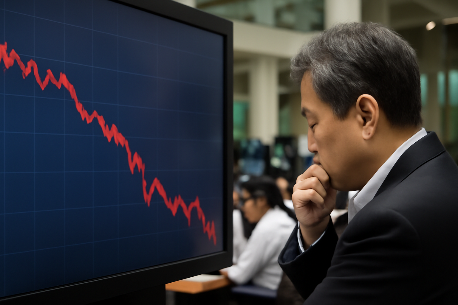 2,000円下げて6万4,000円台？どっちが目立ちたいんだ日経平均