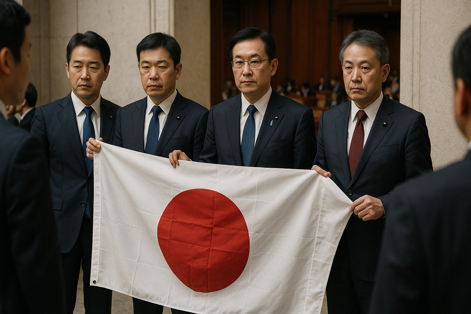 自民党ら4政党が国旗毀損に罰則導入の共同法案を提出