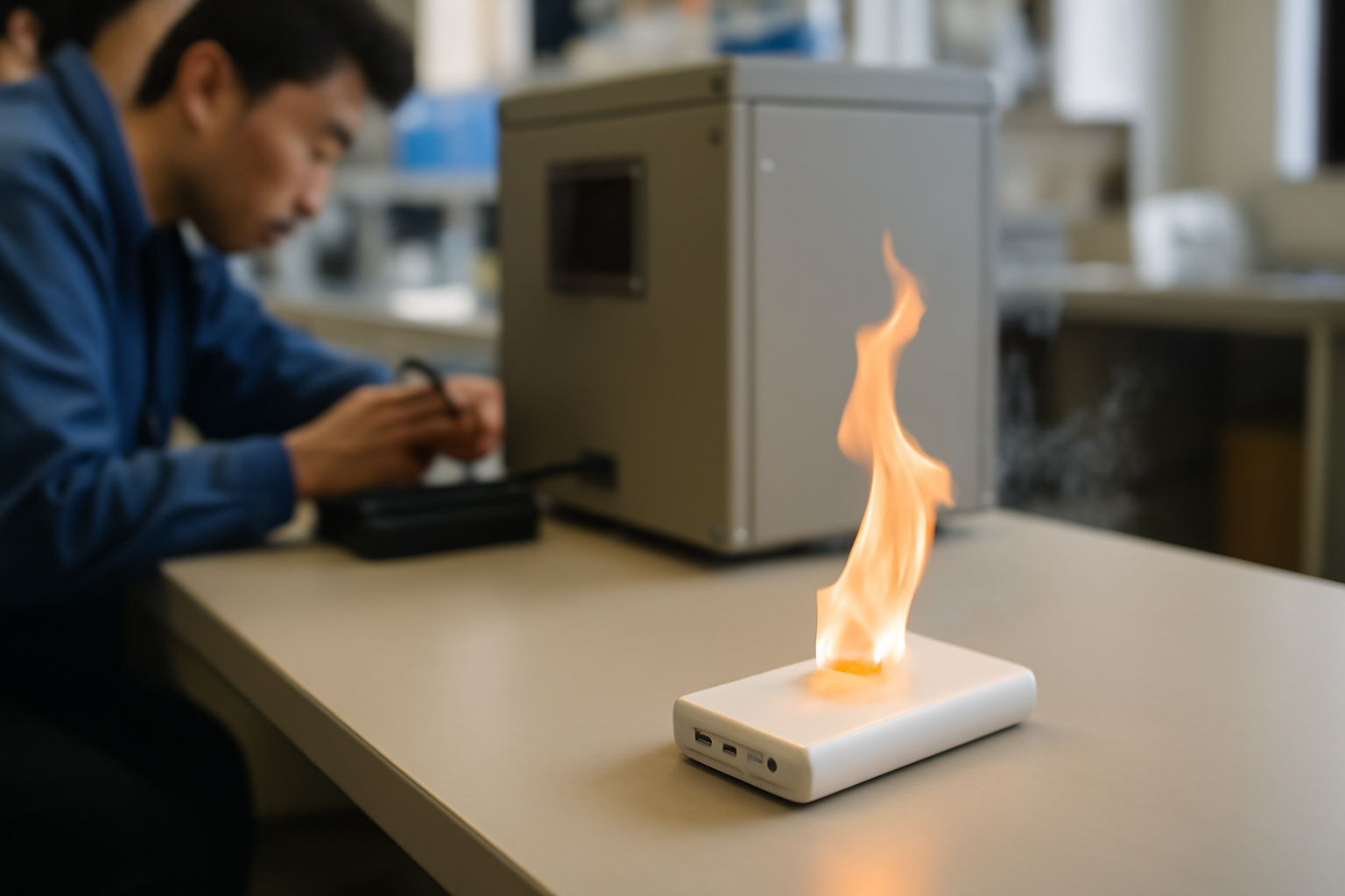 モバイルバッテリー規制強化、検査の穴が発火の元だった説