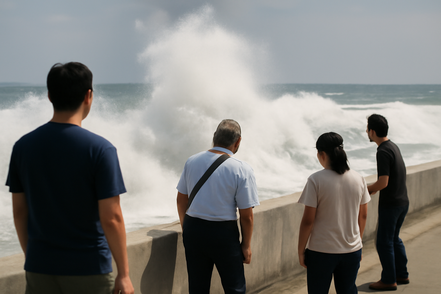 台風13号直撃前に高波、本州もつられてざわつく展開