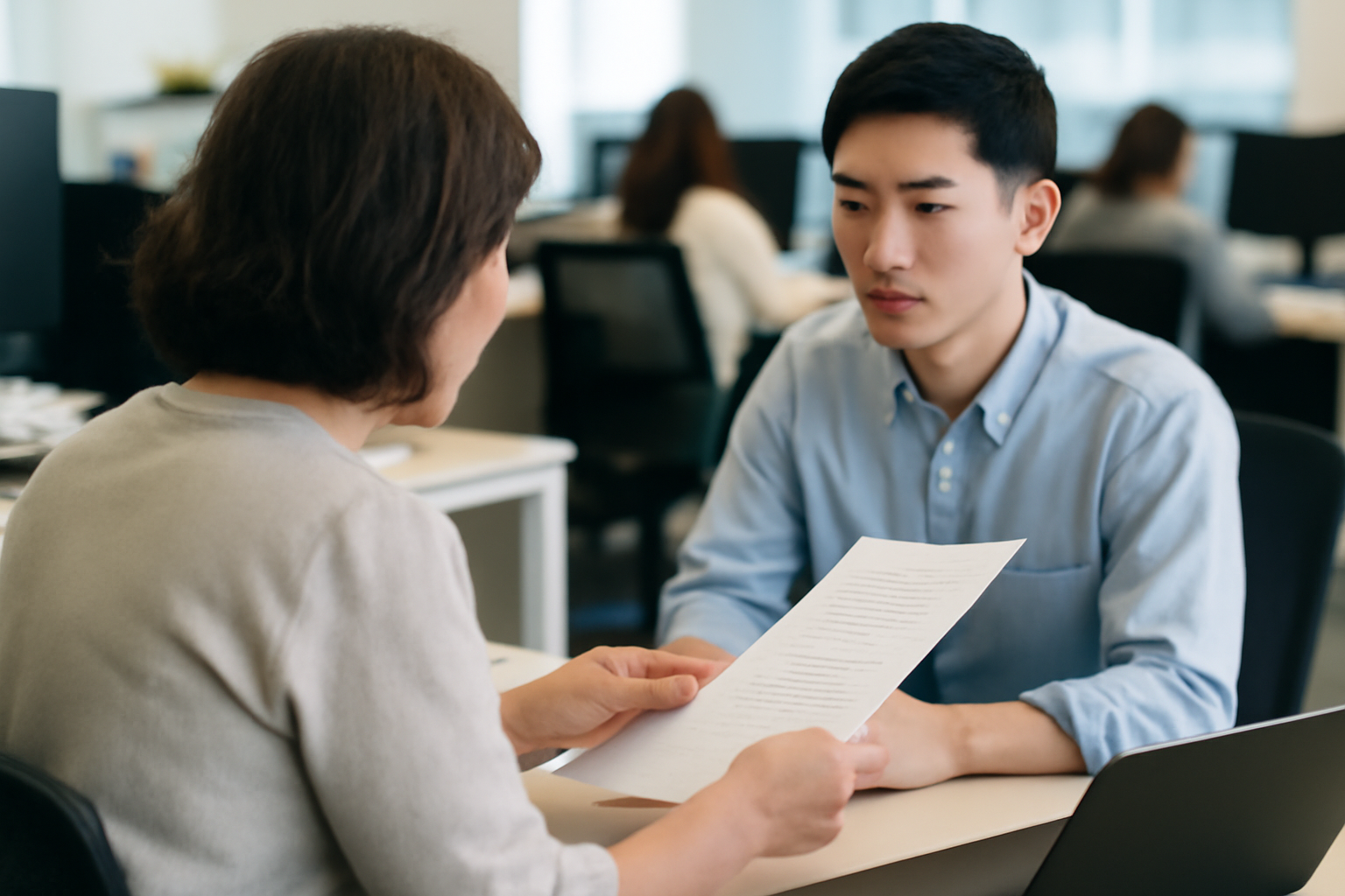 2週間研修4日で終了、新人が新人に教えてて草