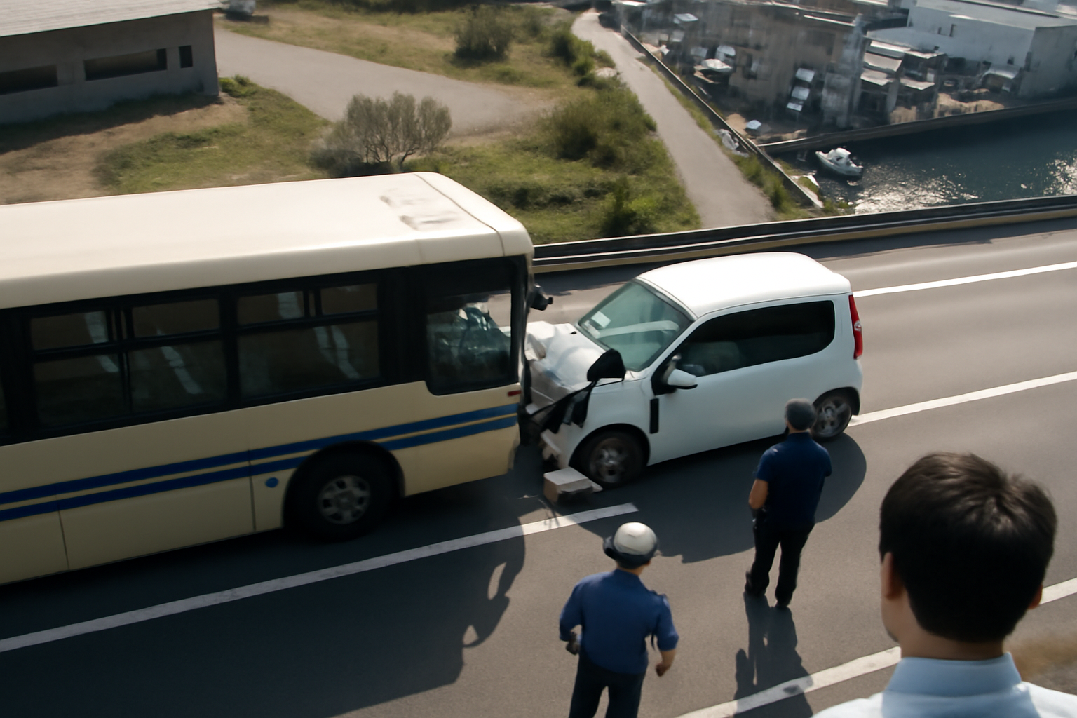 路線バスと軽自動車衝突、回送中でも油断できない現実