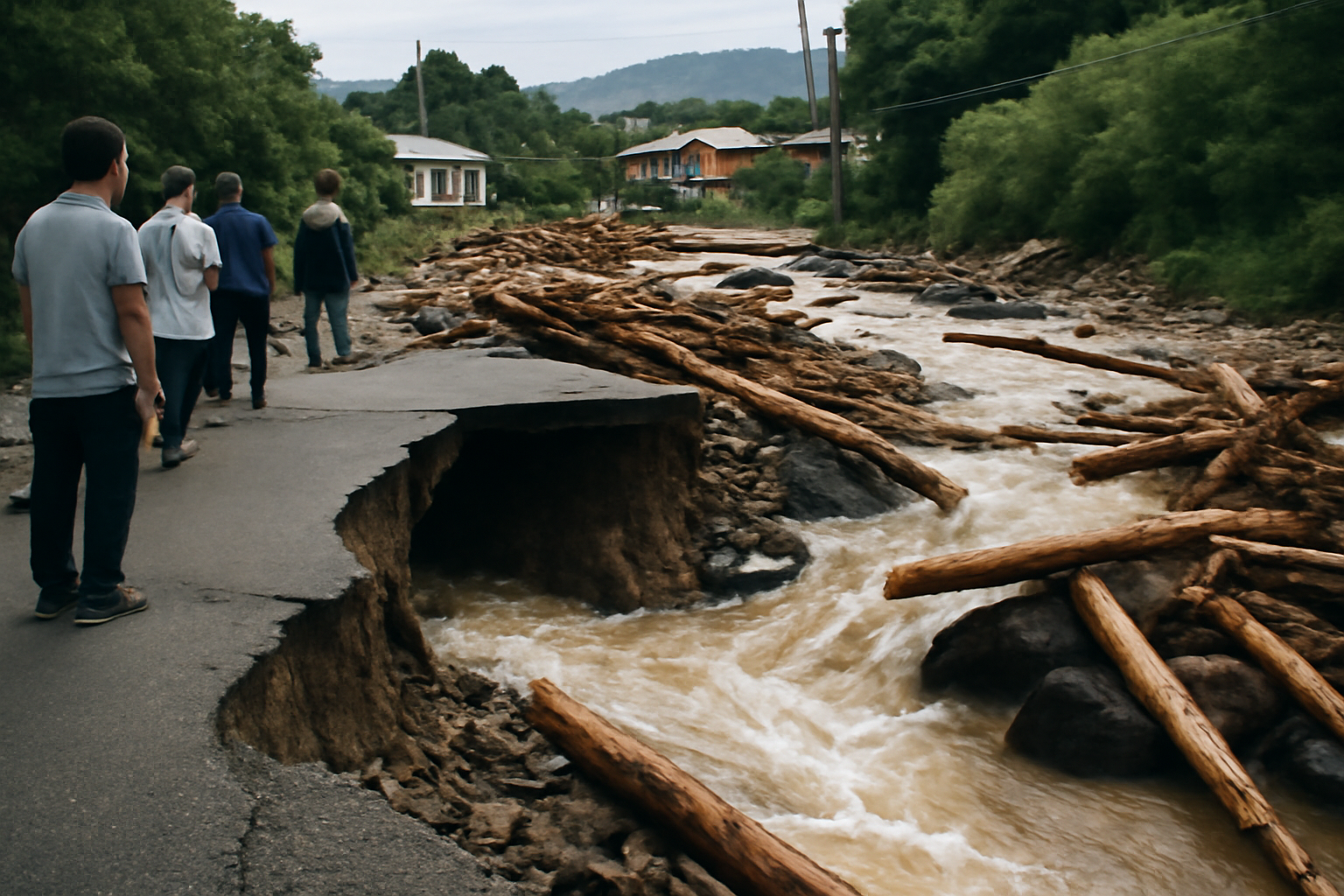 屋久島町の大雨被害、道路ごと水に流される現実