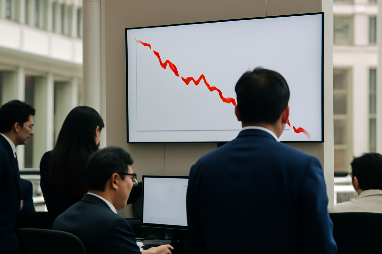 日経平均6万5千円台続落、中東混乱で振り回されすぎやろ