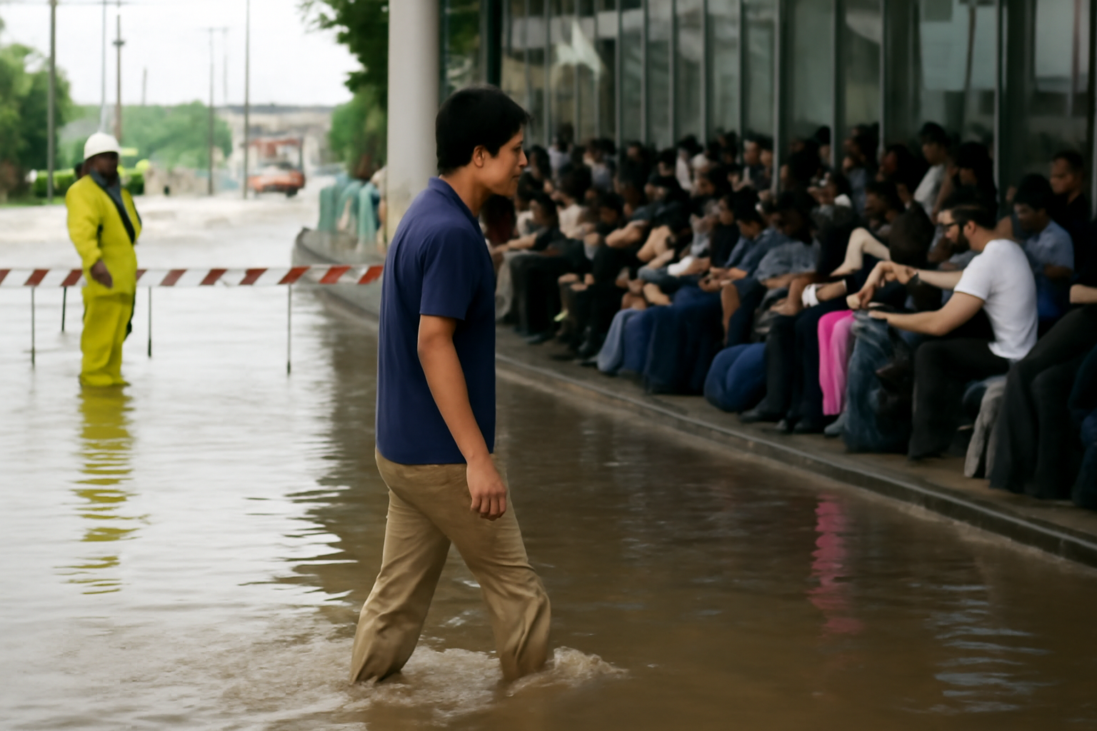 千葉県初の大雨特別警報、成田空港で6600人足止め