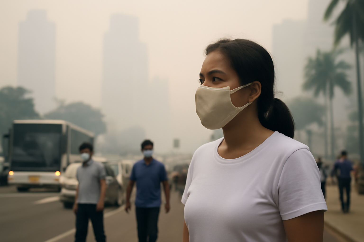 インドネシアの森林火災の煙、隣国まで強制シェアかよ