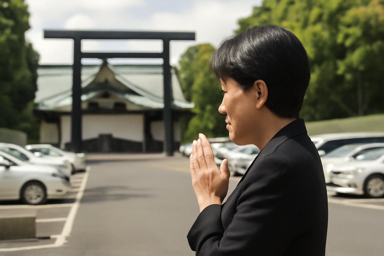 高市首相の靖国参拝見送り、駐車場から遥拝って現場も戸惑うやつ