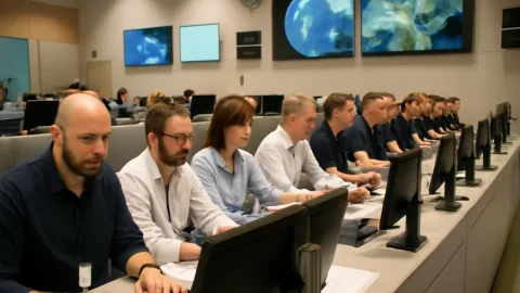 宇宙観測衛星チームの団体芸、管制室で本番さながら横並びリハがシュールすぎ