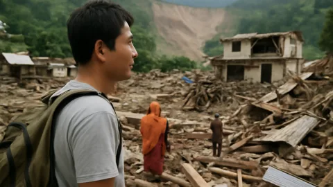 ネパール滞在の日本人、土石流ギリギリ回避でも現地は壊滅