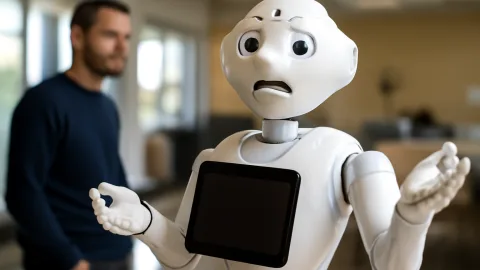 人型ロボットの表情、変な動きで警戒マシマシになる件