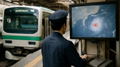 気象庁が台風15号警戒、電車ダイヤは異例の迷走コース
