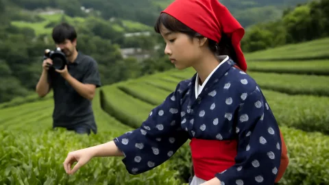 男性アイドルが静岡の茶畑で茶娘姿　ファンから驚きの声