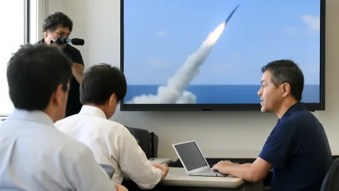 北朝鮮ミサイル発射、日本の排他的経済水域にも届かず肩透かし