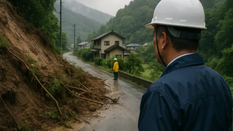 山梨震度6弱の地震で地盤緩む 大雨による土砂災害に注意呼びかけだってよ