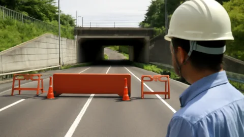 冠水事故を受け国道アンダーパスを予防的に通行止め