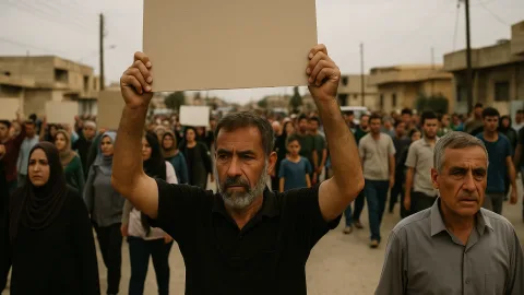 Zerkan residents protest against r…