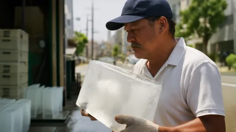 気象情報の35℃連発、氷屋が先に音を上げた