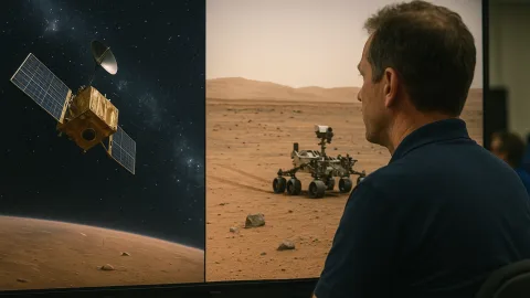 火星のPerseveranceが遠くで完走見守る