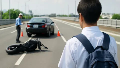 18歳高校生のバイク事故、臨港道路で止まった夏休み