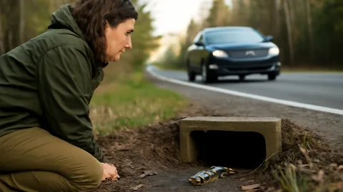 サンショウウオ優先？道路にトンネル計画で車より先通すの巻