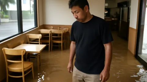 再開したラーメン店が再び浸水　8月豪雨に続く被害