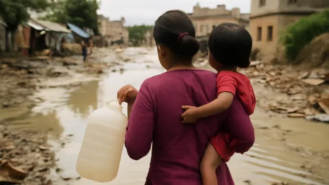 ネパール洪水で2万2000人の子どもが安全な水失うとUNICEF発表
