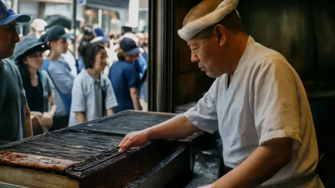 ウナギ店 仕入れ安でもコスト増、1200枚夕方完売