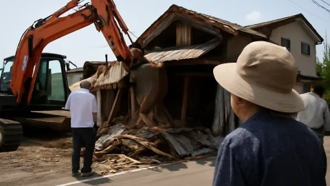 地元で長く愛されたかき氷店の解体、かき氷の夏まで流れたか