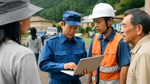 気象庁が大島町にレベル5警報、現場の緊張どこまで続く