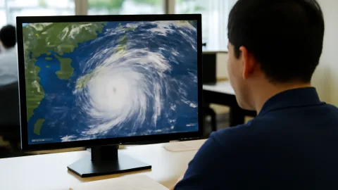 台風25号の強風域、遠くても休める気配ゼロ