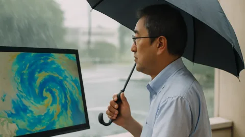 専門家の温暖化指摘、千葉豪雨に傘が間に合わんて