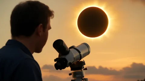 皆既日食が金色、NASAも「煙と夕日で映えすぎやろ」