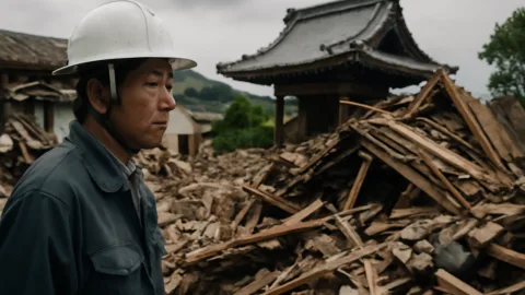 地震波の重なりで揺れ増幅か、家屋や寺の倒壊相次ぐ